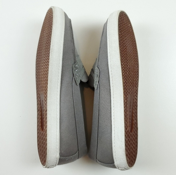 Cole Haan Gray Canvas Loafers - Picture 4 of 8